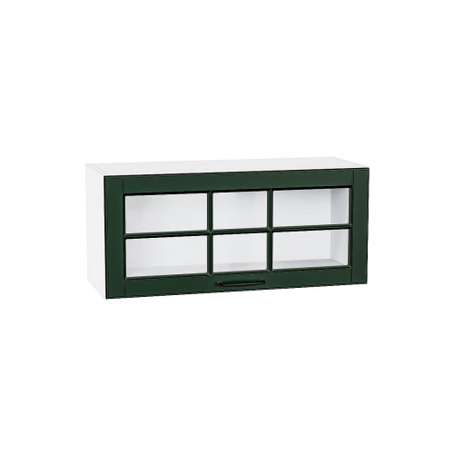 358*800* Шкаф верхний горизонтальный остекленный Дублин Special Green