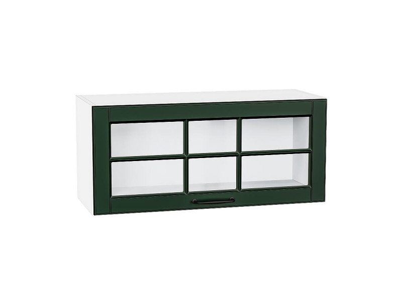 358*800* Шкаф верхний горизонтальный остекленный Дублин Special Green