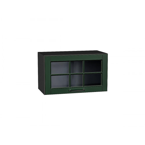 358*600* Шкаф верхний горизонтальный остекленный Дублин Special Green