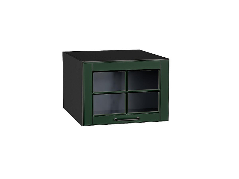 358*500* Шкаф верхний горизонтальный остекленный глубокий Дублин Special Green