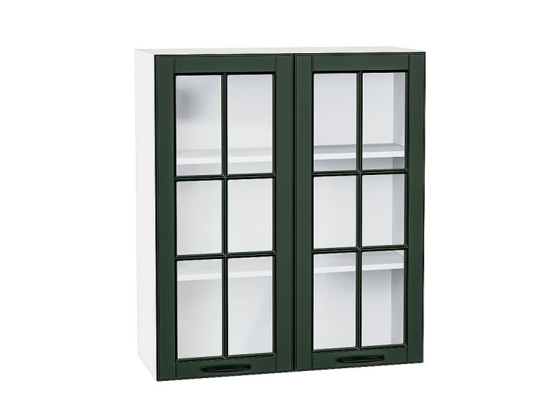 920*800* Шкаф верхний с 2-мя остекленными дверцами Дублин Special Green