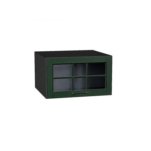 358*600* Шкаф верхний горизонтальный остекленный глубокий Дублин Special Green