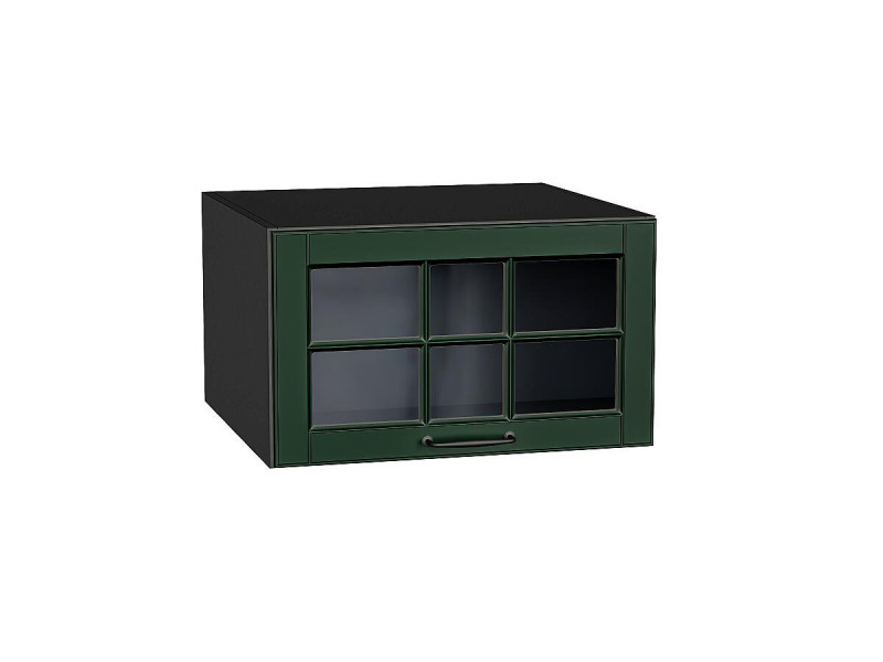 358*600* Шкаф верхний горизонтальный остекленный глубокий Дублин Special Green