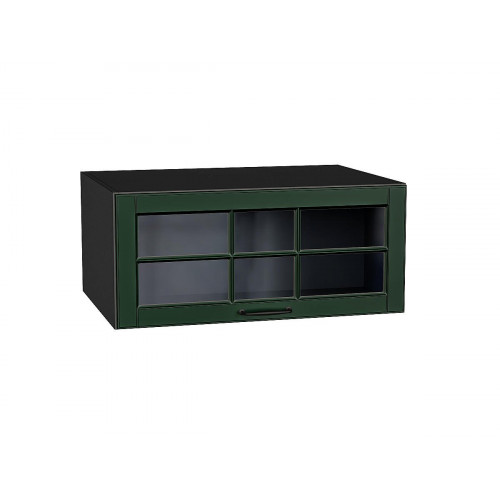 358*800* Шкаф верхний горизонтальный остекленный глубокий Дублин Special Green