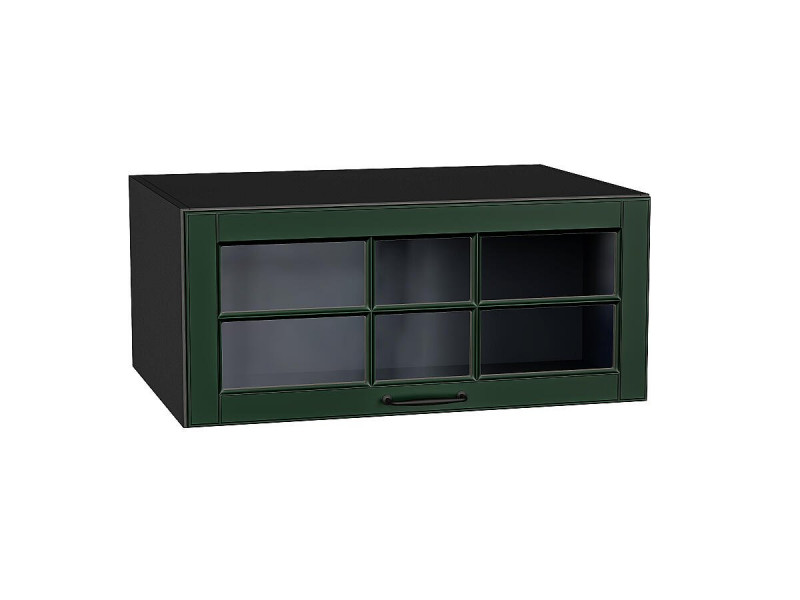 358*800* Шкаф верхний горизонтальный остекленный глубокий Дублин Special Green