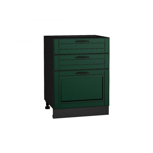 816*600* Шкаф нижний с 3-мя ящиками Дублин Special Green