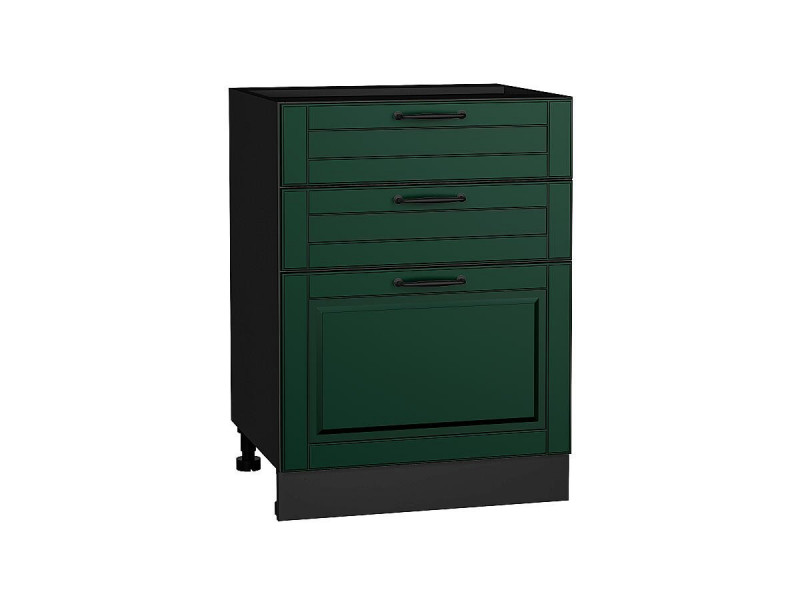 816*600* Шкаф нижний с 3-мя ящиками Дублин Special Green