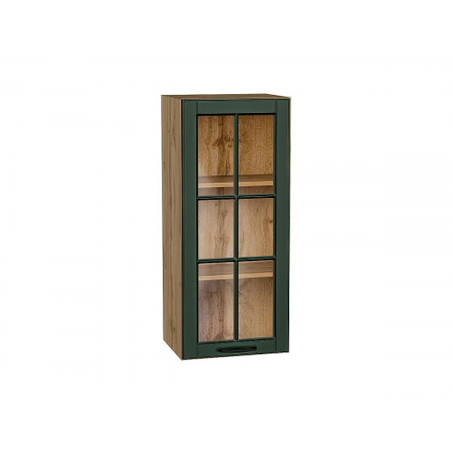 920*400* Шкаф верхний с 1-ой остекленной дверцей Дублин Special Green