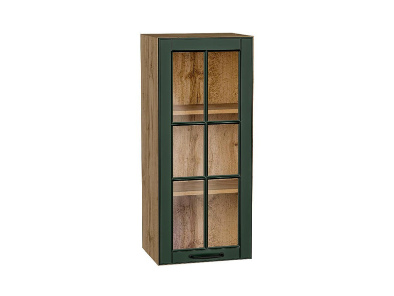 920*400* Шкаф верхний с 1-ой остекленной дверцей Дублин Special Green