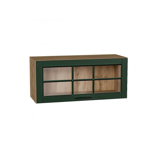 358*800* Шкаф верхний горизонтальный остекленный Дублин Special Green