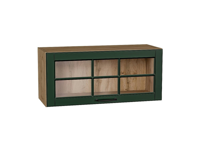 358*800* Шкаф верхний горизонтальный остекленный Дублин Special Green
