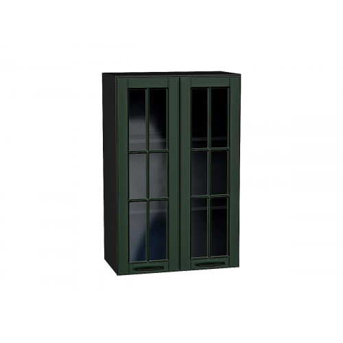 920*600* Шкаф верхний с 2-мя остекленными дверцами Дублин Special Green