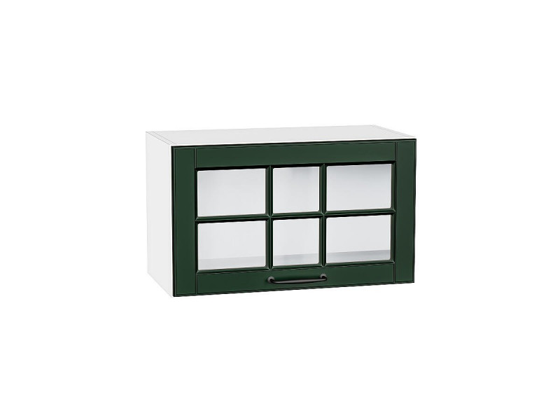 358*600* Шкаф верхний горизонтальный остекленный Дублин Special Green