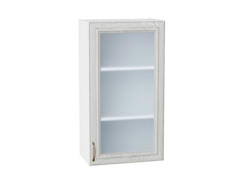 920*500* Шкаф верхний с 1-ой остекленной дверцей Шале White Dreamline Белый