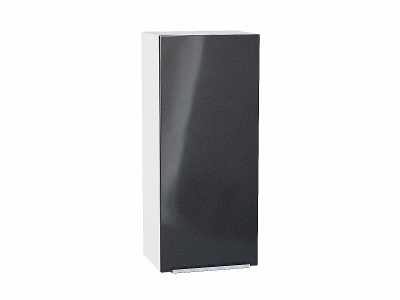 920*400* Шкаф верхний с 1-ой дверцей Фьюжн Anthracite Белый